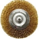 2 Inch 50mm Brass Wire Wheel Brush with 1/4 Inch Shank