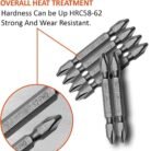 GSK CUT 10 Pcs PH2 Screwdriver Bit Set 65mm S2 Steel