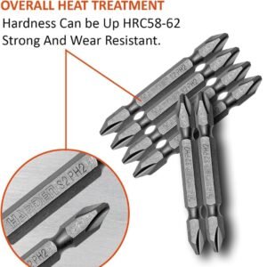 GSK CUT 10 Pcs PH2 Screwdriver Bit Set 65mm S2 Steel