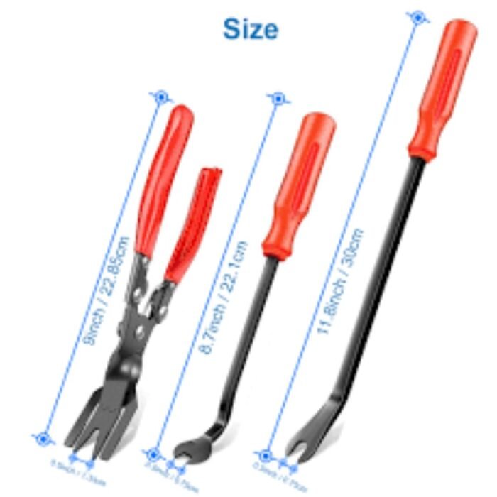 GSK CUT 3 Piece Auto Trim Removal Tool Set with Clip Pliers
