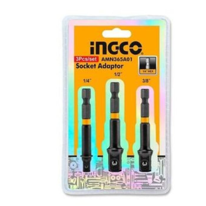 3 Piece Socket Adapter Extension Bit Set CR-V Steel