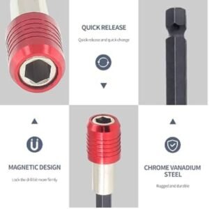 3 Piece Magnetic Drill Bit Holder Extension Set