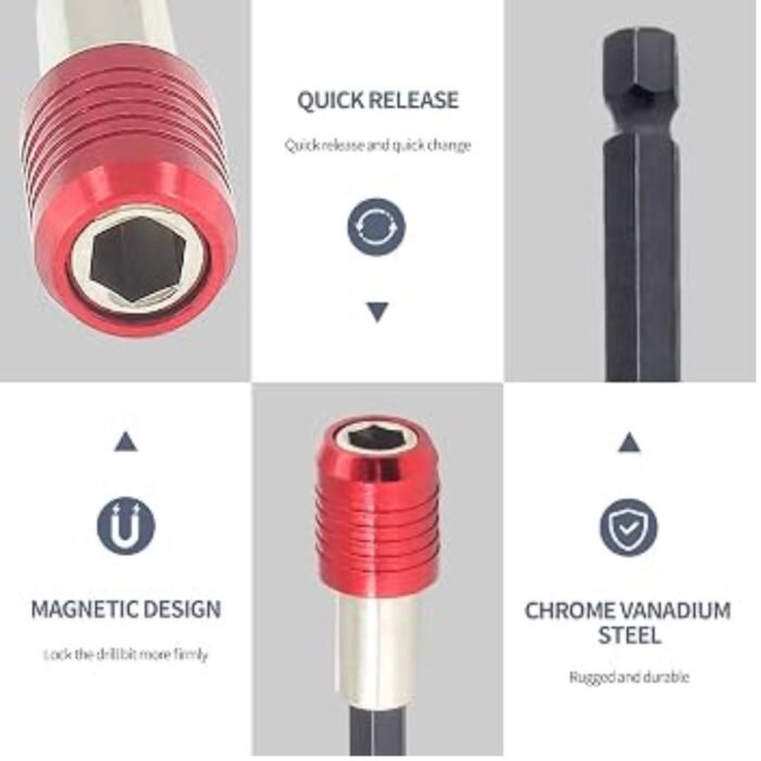 3 Piece Magnetic Drill Bit Holder Extension Set 3 Piece Magnetic Drill Bit Holder Extension Set