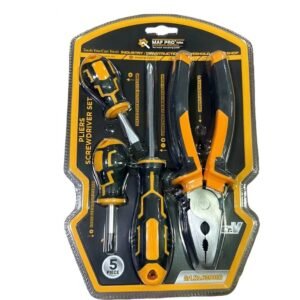 MAF PRO 5 Piece Pliers and Screwdriver Tool Set with Combination Plier and Screwdrivers