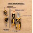 MAF PRO 5 Piece Pliers and Screwdriver Tool Set with Combination Plier and Screwdrivers