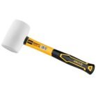 INGCO HRUH8316 450g White Rubber Mallet with Fiberglass Handle