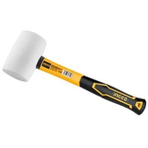 INGCO HRUH8316 450g White Rubber Mallet with Fiberglass Handle