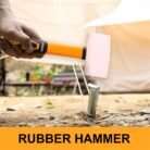 INGCO HRUH8316 450g White Rubber Mallet with Fiberglass Handle