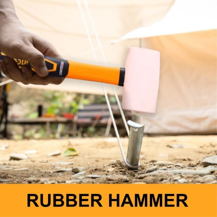 INGCO HRUH8316 450g White Rubber Mallet with Fiberglass Handle