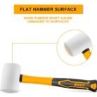 INGCO HRUH8316 450g White Rubber Mallet with Fiberglass Handle