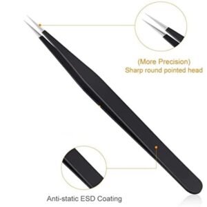 GSK CUT 3 Piece Anti-Static Stainless Steel Precision Tweezers Set