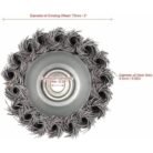 GSK CUT 3 Inch Knotted Twisted Wire Cup Brush for Angle Grinder Red
