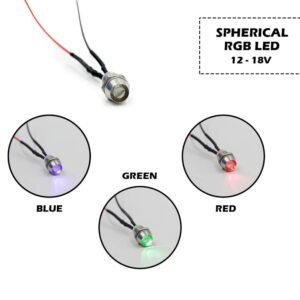 GSK CUT 22mm 230V LED Panel Indicator Lights Red Green Blue Yellow Pack of 4