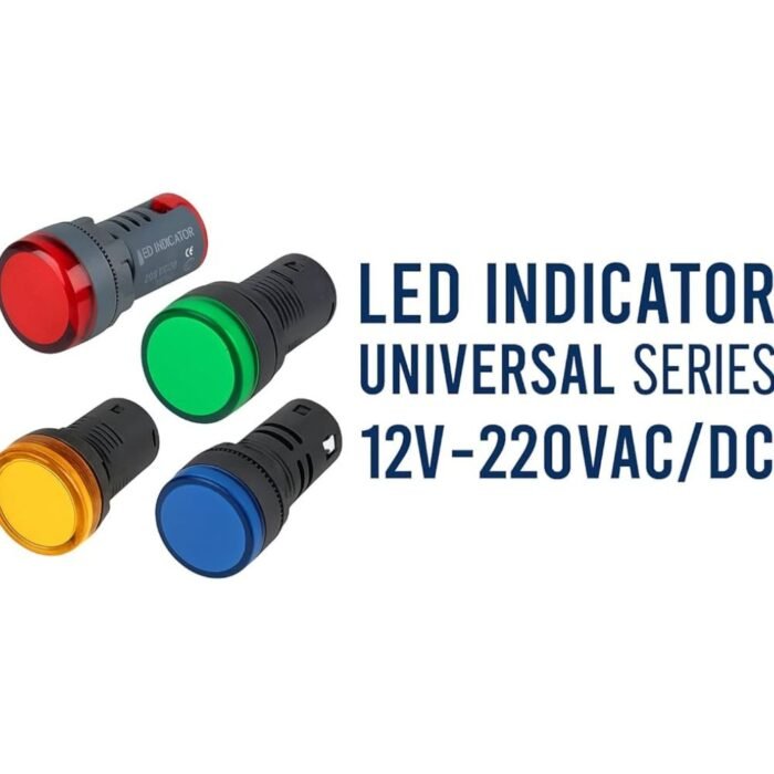 GSK CUT 22mm 230V LED Panel Indicator Lights Red Green Blue Yellow Pack of 4