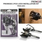 GSK CUT 3 Piece Door Lock Installation Hole Saw Kit with Auger Bit