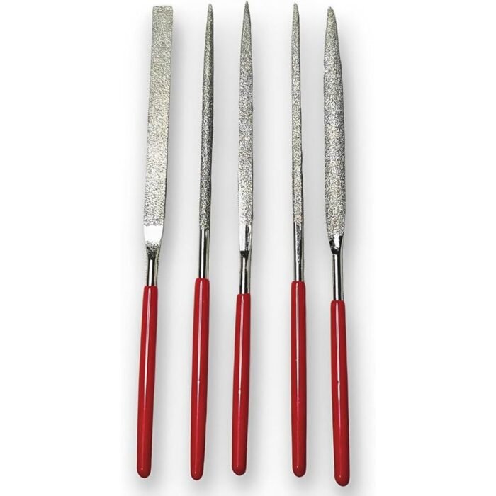 GSK CUT 5 Piece Diamond Needle File Set 3 x 140mm with Ergonomic Handles