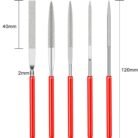 GSK CUT 5 Piece Diamond Needle File Set 3 x 140mm with Ergonomic Handles