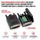 GSK CUT DB15 Male Solderless Terminal Breakout Board Connector with Protective Case Pack of 2