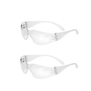 GSK CUT ES001 Ultra-Lightweight Clear Anti-Scratch Safety Goggles Pack of 2