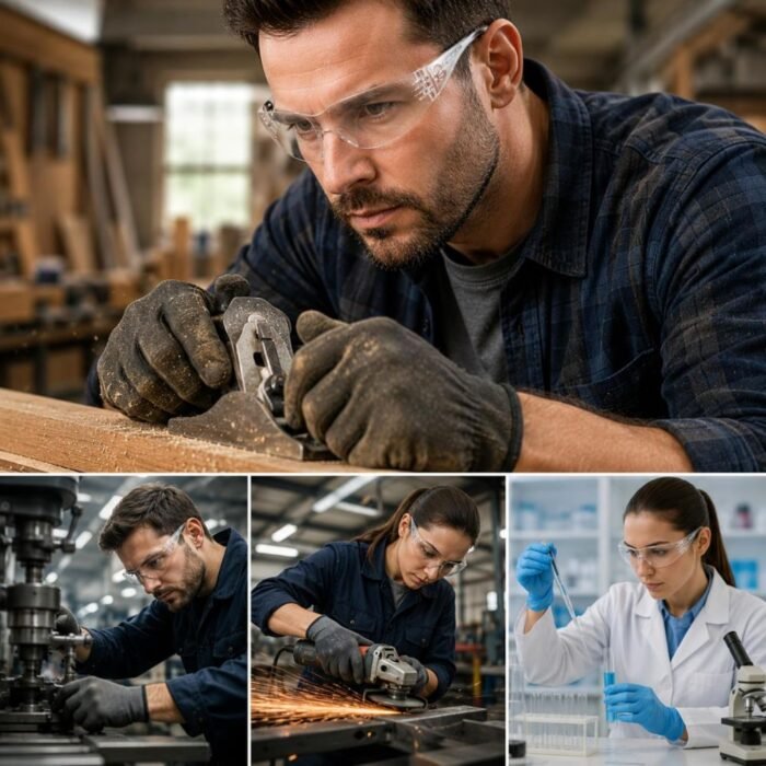 GSK CUT ES001 Ultra-Lightweight Clear Anti-Scratch Safety Goggles Pack of 2