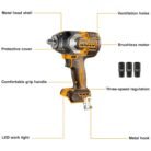 INGCO CIWLI20851 20V Brushless Cordless Impact Wrench 850Nm Tool Only