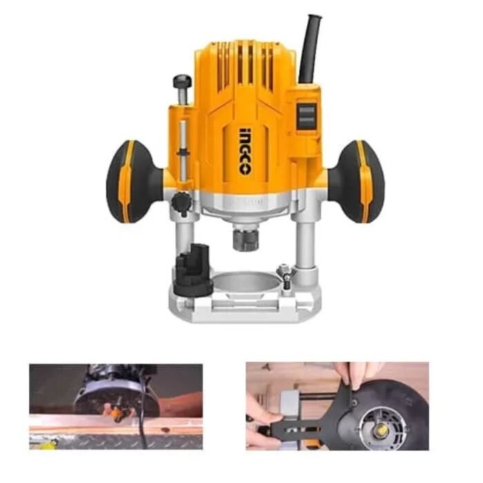 INGCO RT160028 1600W Electric Plunge Router with 60mm Plunge and Multiple Collets