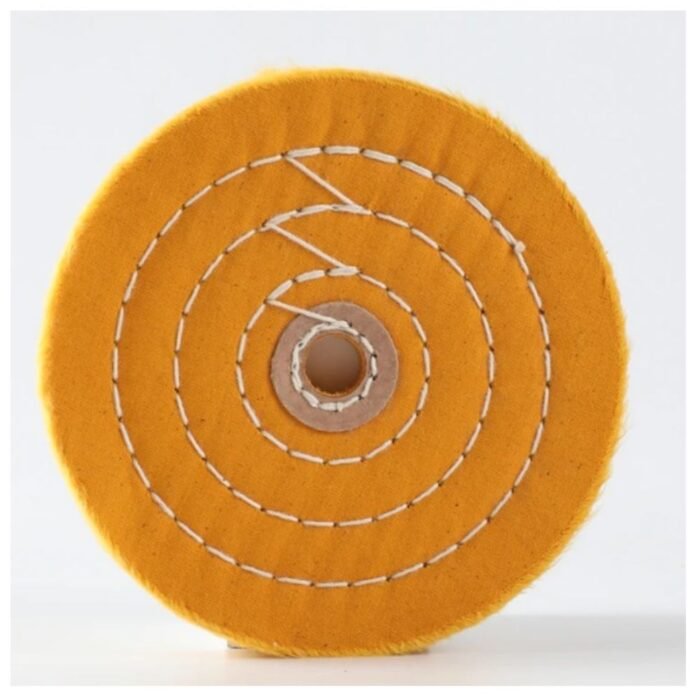 GSK CUT 6 Inch Orange Cotton Buffing Wheel for Bench Grinder with 1/2 Inch Arbor Hole