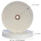 GSK CUT 8 Inch Professional Soft Cotton Buffing Wheel 50 Ply for Bench Grinder