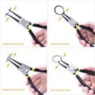 GSK CUT 4 Piece 7 Inch Internal External Circlip Snap Ring Pliers Set
