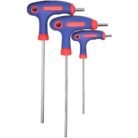 De Neers 3 Piece T-Type Allen Key Set with 3mm 4mm 5mm Hex Wrenches