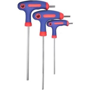 De Neers 3 Piece T-Type Allen Key Set with 3mm 4mm 5mm Hex Wrenches