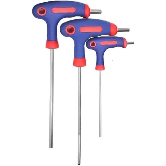 De Neers 3 Piece T-Type Allen Key Set with 3mm 4mm 5mm Hex Wrenches