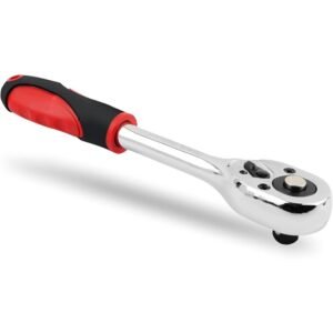 GSK CUT 1/4 Inch Drive Quick Release 72-Tooth Ratchet Wrench with Anti-Slip Handle