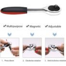 GSK CUT 1/4 Inch Drive Quick Release 72-Tooth Ratchet Wrench with Anti-Slip Handle