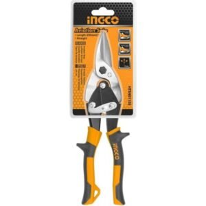INGCO HTSN0110S 10 Inch Straight Cut Aviation Tin Snips with Soft Grip Handle