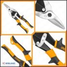 INGCO HTSN0110S 10 Inch Straight Cut Aviation Tin Snips with Soft Grip Handle