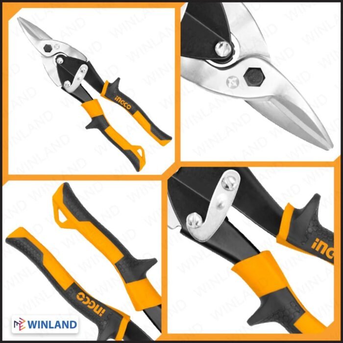 INGCO HTSN0110S 10 Inch Straight Cut Aviation Tin Snips with Soft Grip Handle INGCO HTSN0110S 10 Inch Straight Cut Aviation Tin Snips with Soft Grip Handle