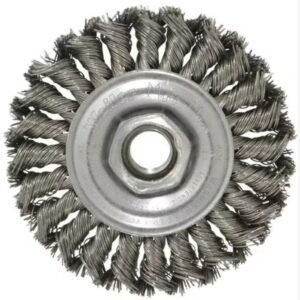 GSK CUT 6 Inch Heavy Duty Knotted Twisted Steel Wire Wheel Brush