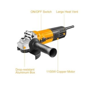 INGCO AG900285 900W 125mm 5 Inch Angle Grinder 12000 RPM