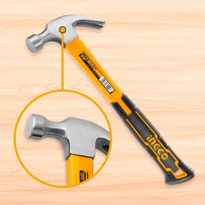 INGCO HCHS8016 16oz Claw Hammer with Fiberglass Handle