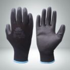 GSK CUT MPU12-B Black PU Palm Coated Automobile Work Gloves
