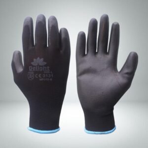 GSK CUT MPU12-B Black PU Palm Coated Automobile Work Gloves
