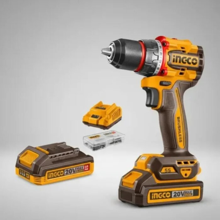 INGCO CDLI205582 20V Cordless Drill Machine with 13mm Chuck Battery and Charger