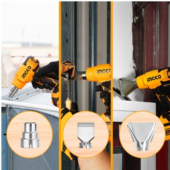 INGCO HGLI20065 20V cordless heat gun for heating, heat shrinking and workshop applications