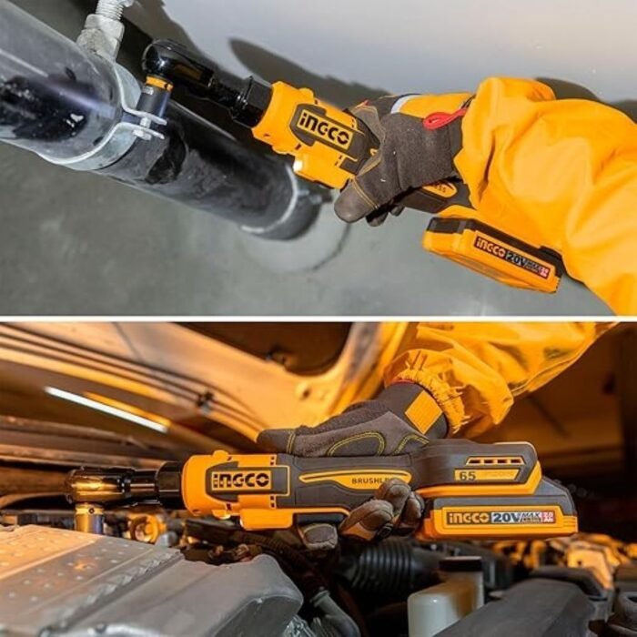 INGCO CDRLI20652 20V cordless drive ratchet for automotive repair and workshop maintenance
